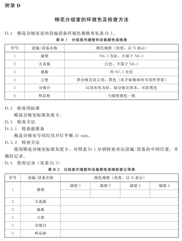 棉花分级室模拟昼光照明校准规范5