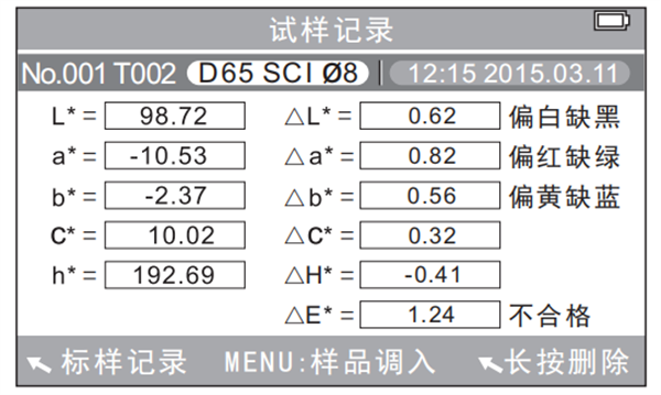 色差仪LAB值2