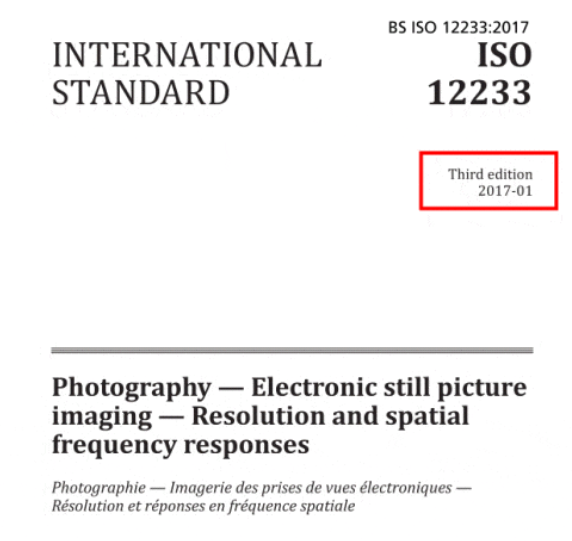 ISO 12233分辨率测试卡3