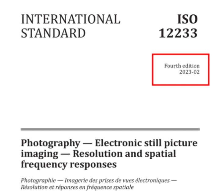 ISO 12233分辨率测试卡4