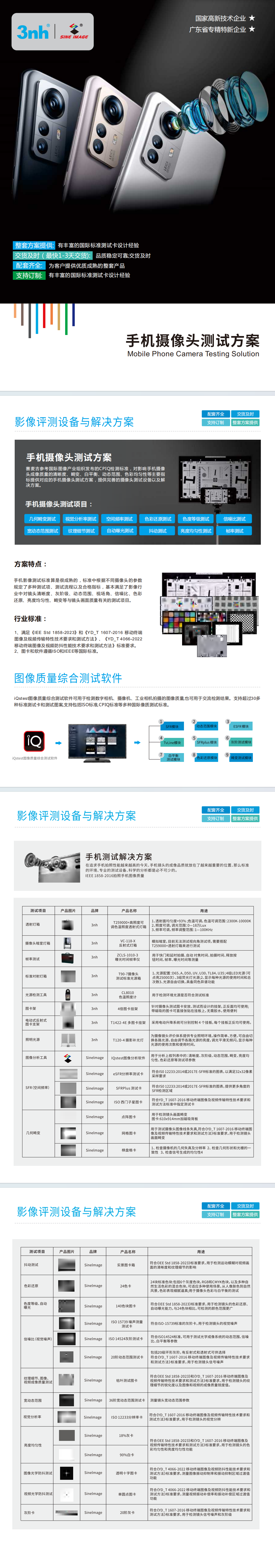 手机摄像头测试方案